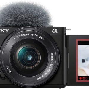 Sony ZV-E10L Systemkamera (E PZ 16 - 50 mm F3.5 - 5.6 OSS (SELP1650), 24,2 MP, Bluetooth, WLAN (WiFi), Vlog-Kamera mit schwenkbarem Display inkl. SEL16-50 Objektiv)