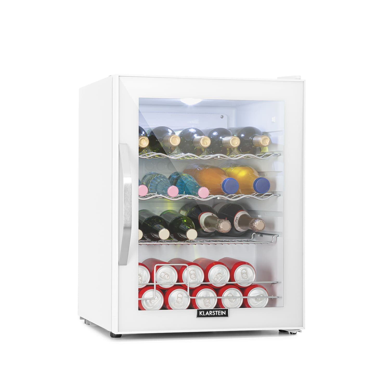 Klarstein Getränkekühlschrank HEA-Beersafe XL WG 10034929A, 63 cm hoch, 47 cm breit, Bierkühlschrank Hausbar Getränke Flaschenkühlschrank Glastür